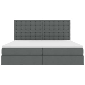 Letto con contenitore e materasso Grigio scuro 200 x 200 cm 3371929