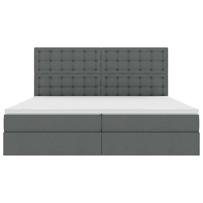 Letto con contenitore e materasso Grigio scuro 200 x 200 cm 3371929