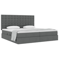 Letto con contenitore e materasso Grigio scuro 200 x 200 cm 3371929