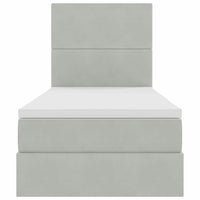 Letto con contenitore e materasso Grigio chiaro 90 x 190 cm 3371937