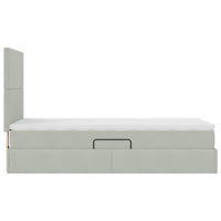 Letto con contenitore e materasso Grigio chiaro 90 x 190 cm 3371937