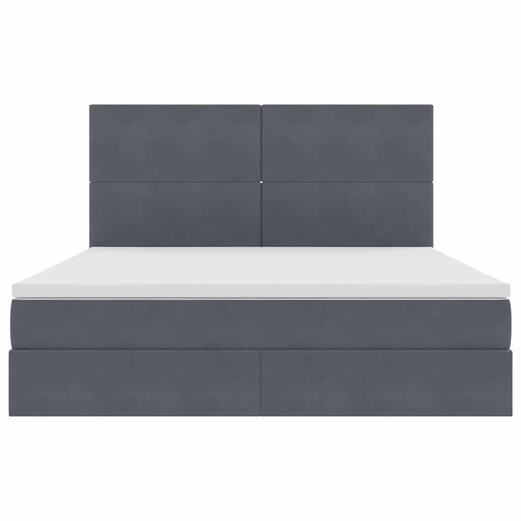 Letto con contenitore e materasso Grigio scuro 180 x 200 cm 3371986