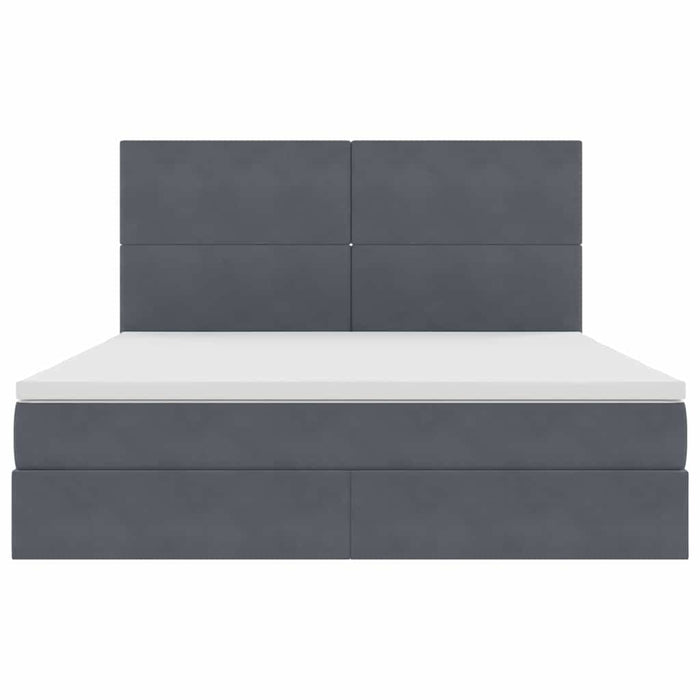 Letto con contenitore e materasso Grigio scuro 180 x 200 cm 3371986
