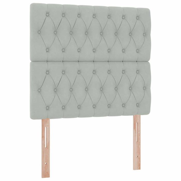 Letto con contenitore e materasso Grigio chiaro 90 x 190 cm 3372057