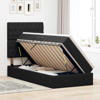 Letto con contenitore e materasso Nero 90 x 200 cm Velluto 3372065