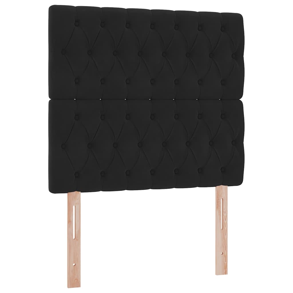 Letto con contenitore e materasso Nero 90 x 200 cm Velluto 3372065
