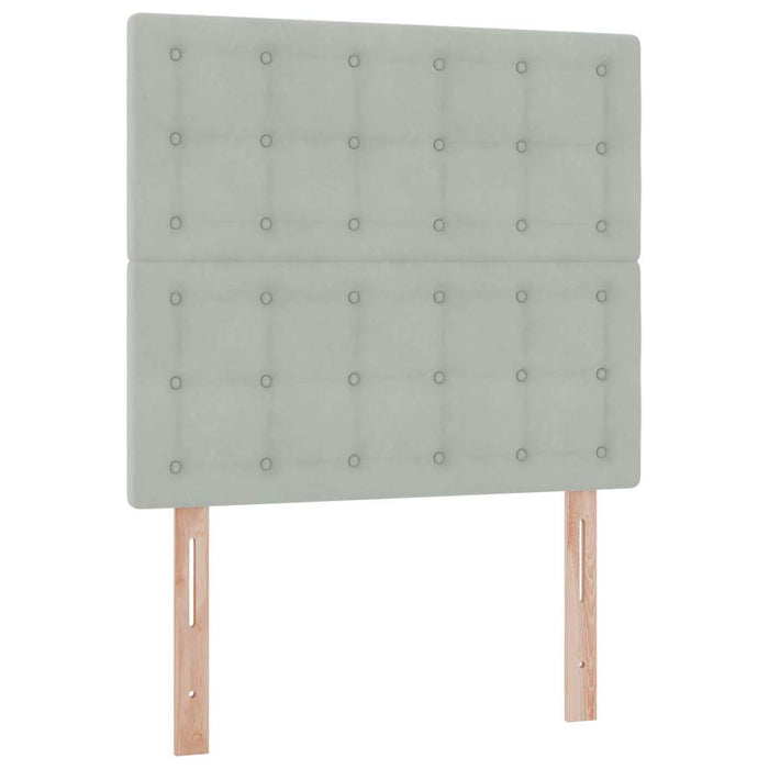 Letto con contenitore e materasso Grigio chiaro 90 x 200 cm 3372123
