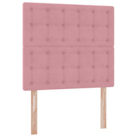 Letto con contenitore e materasso Rosa 90 x 200 cm Velluto 3372128