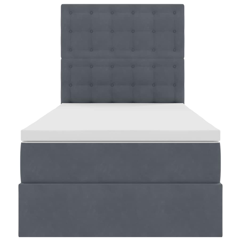 Letto con contenitore e materasso Grigio scuro 100 x 200 cm 3372130
