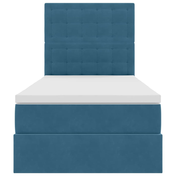 Letto con contenitore e materasso Blu Scuro 100 x 200 cm 3372133