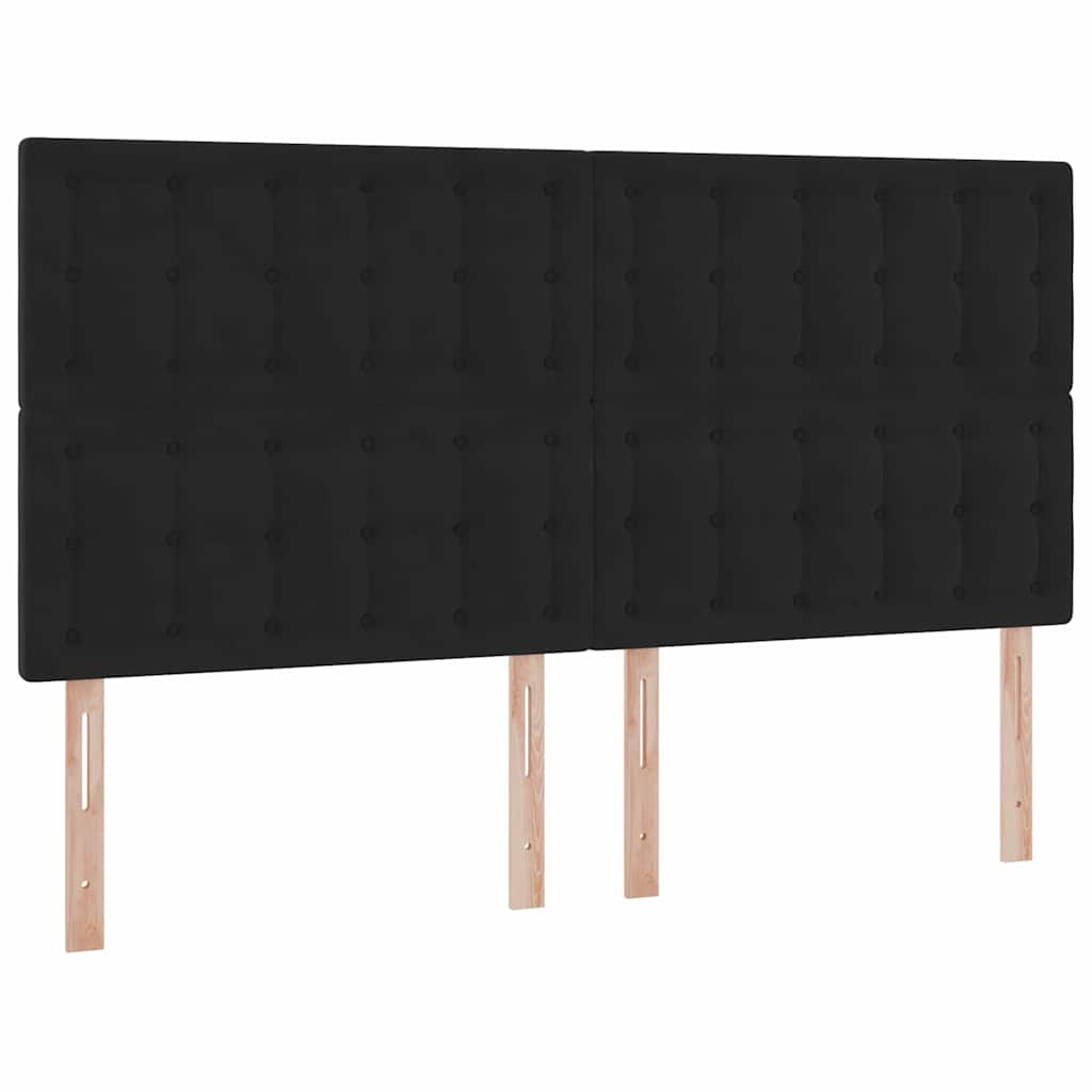 Letto con contenitore e materasso Nero 160 x 200 cm Velluto 3372161