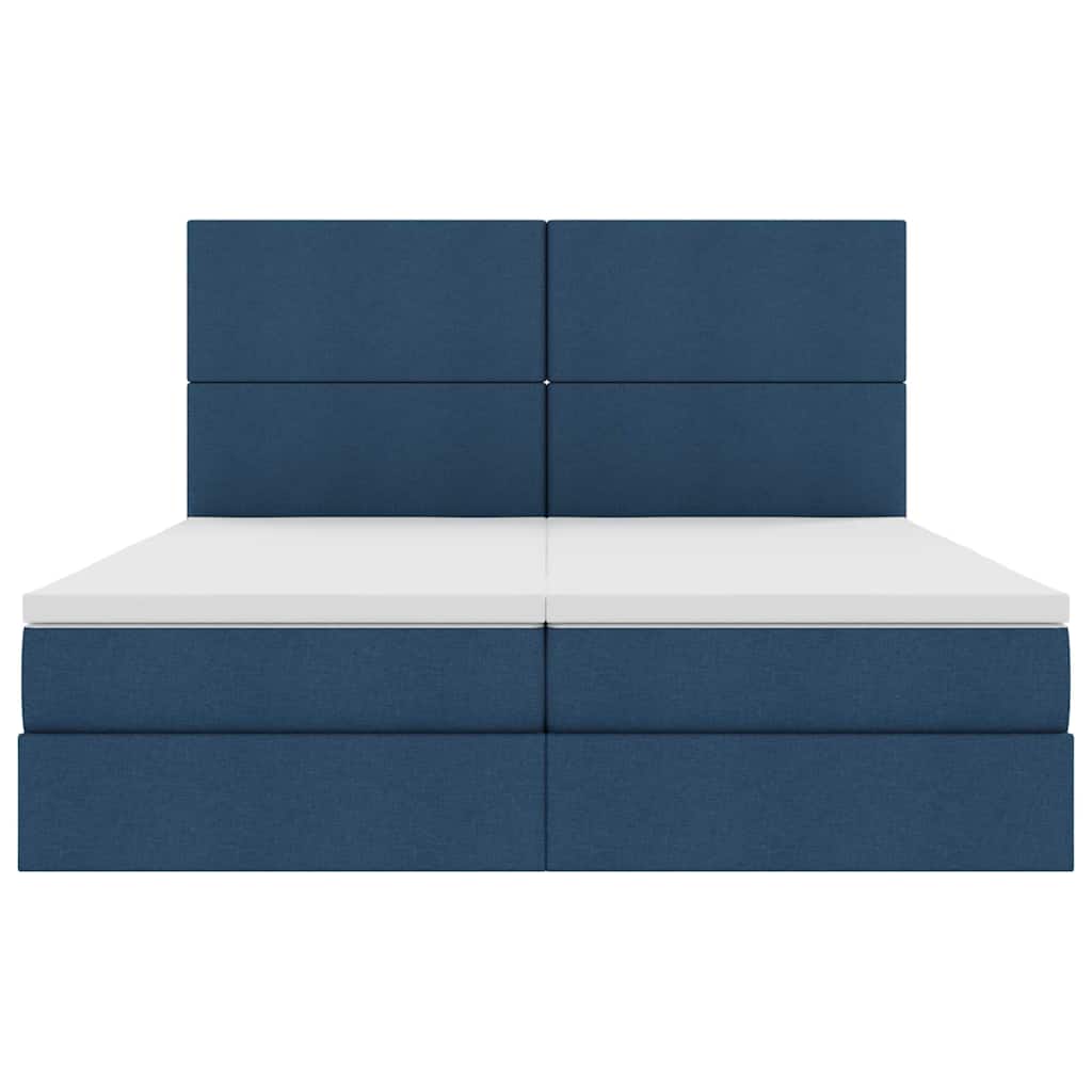 Letto con Contenitore Blu 200 x 200 cm Pelle Sintetica 3372196