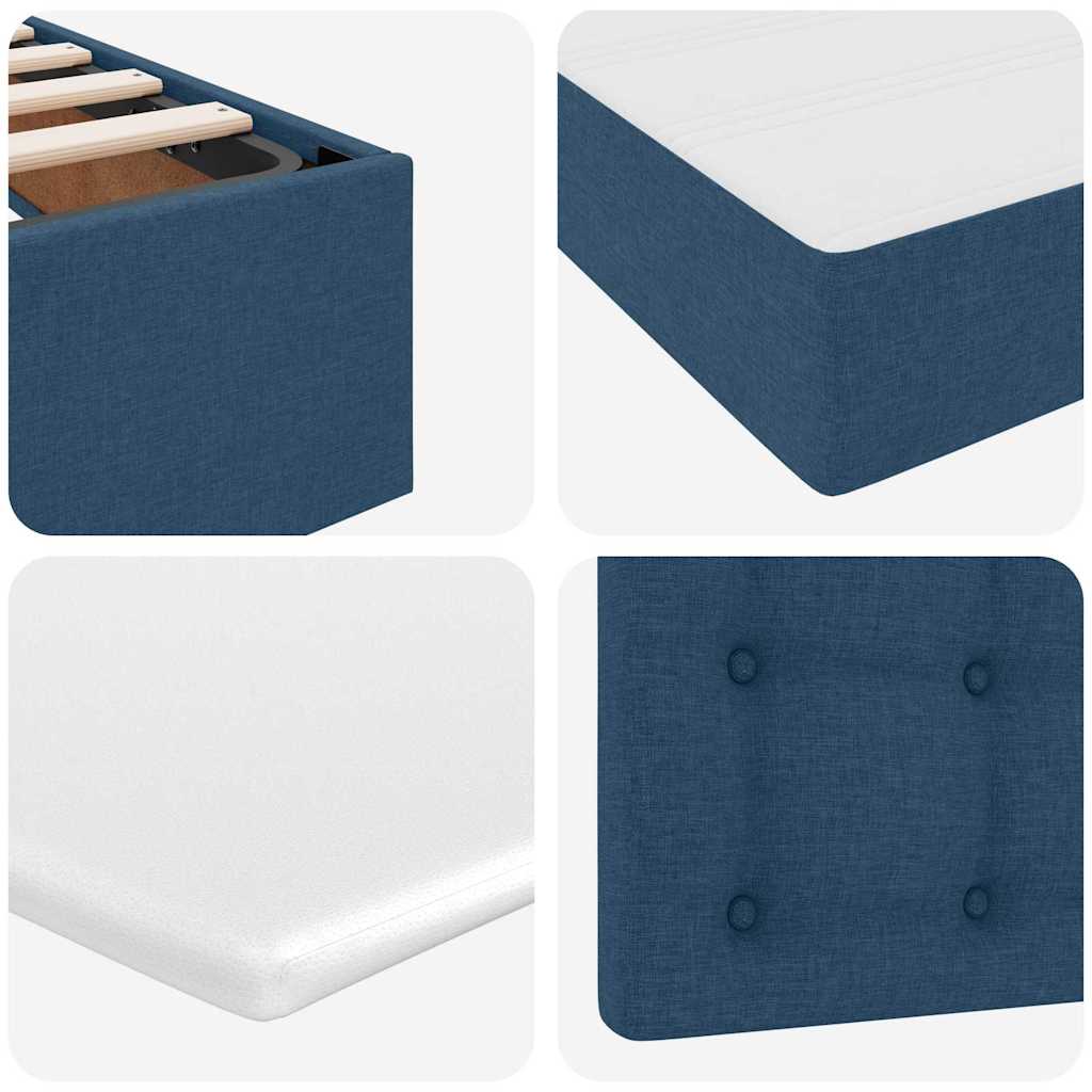 Letto con Contenitore Blu 200 x 200 cm Pelle Sintetica 3372232