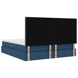 Letto con Contenitore Blu 200 x 200 cm Pelle Sintetica 3372232