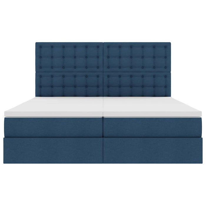 Letto con Contenitore Blu 200 x 200 cm Pelle Sintetica 3372232