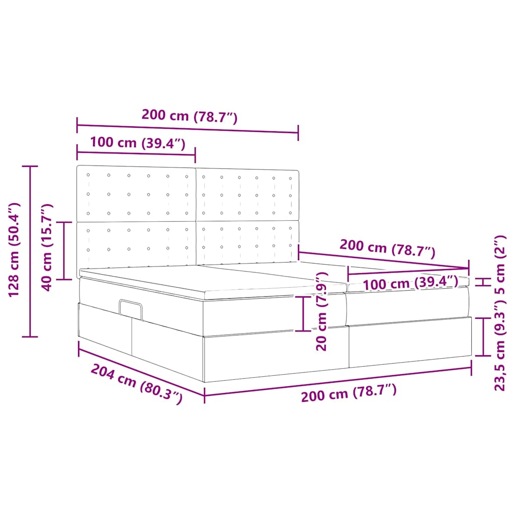 Letto con Contenitore Blu 200 x 200 cm Pelle Sintetica 3372232