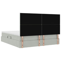 Letto con Contenitore Grigio chiaro 180 x 200 cm Velluto 3372233