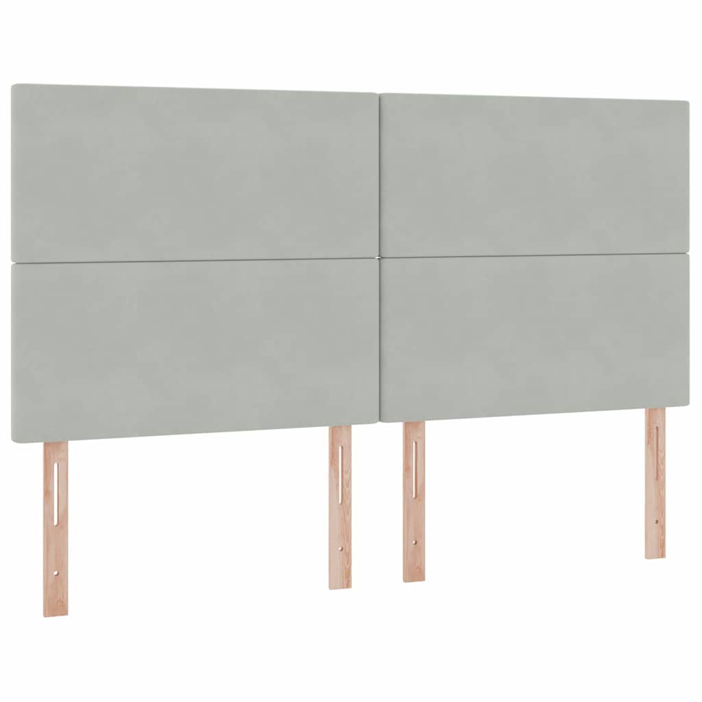 Letto con Contenitore Grigio chiaro 180 x 200 cm Velluto 3372233