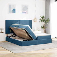 Letto con Contenitore Blu Scuro 180 x 200 cm Velluto 3372237