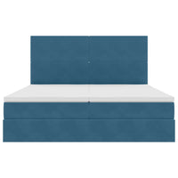 Letto con Contenitore Blu Scuro 200 x 200 cm Velluto 3372243