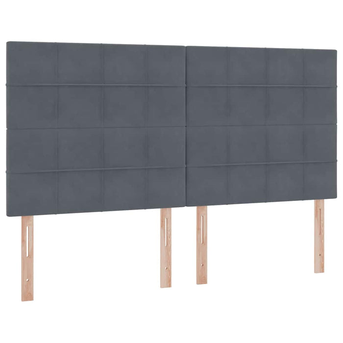 Letto con Contenitore Grigio scuro 200 x 200 cm Velluto 3372252