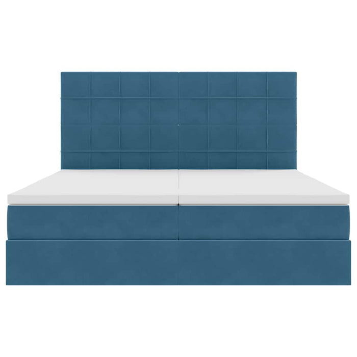 Letto con Contenitore Blu Scuro 200 x 200 cm Velluto 3372255