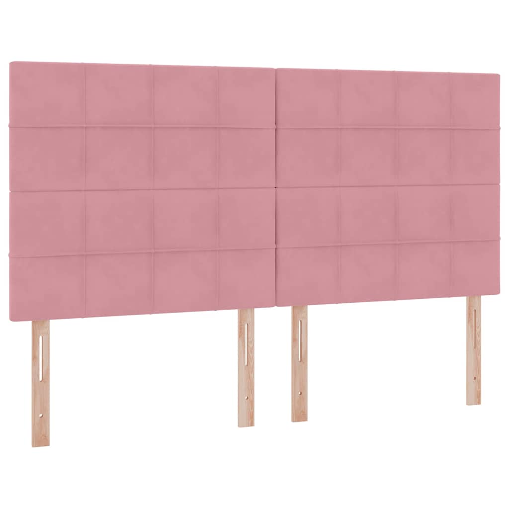 Letto con Contenitore con materasso Rosa 200 x 200 cm Velluto 3372256