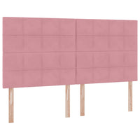 Letto con Contenitore con materasso Rosa 200 x 200 cm Velluto 3372256