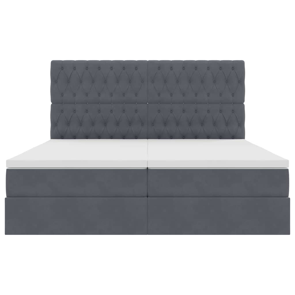 Letto con Contenitore Grigio scuro 180 x 200 cm Velluto 3372258