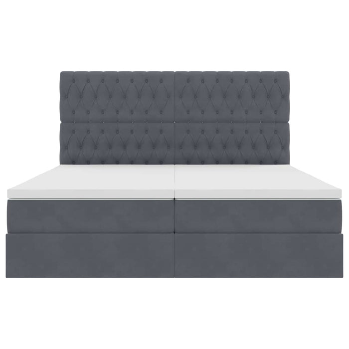 Letto con Contenitore Grigio scuro 180 x 200 cm Velluto 3372258