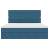 Letto con Contenitore Blu Scuro 200 x 200 cm Velluto 3372267