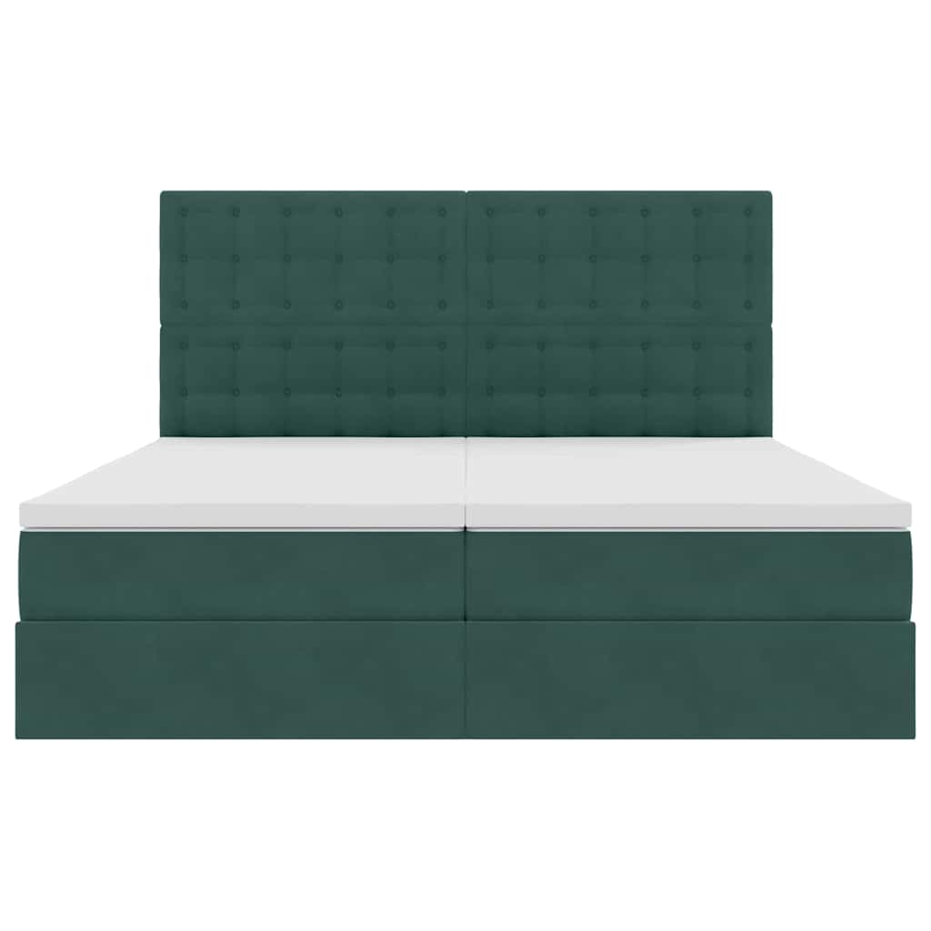 Letto con Contenitore Verde Scuro 180 x 200 cm Velluto 3372272