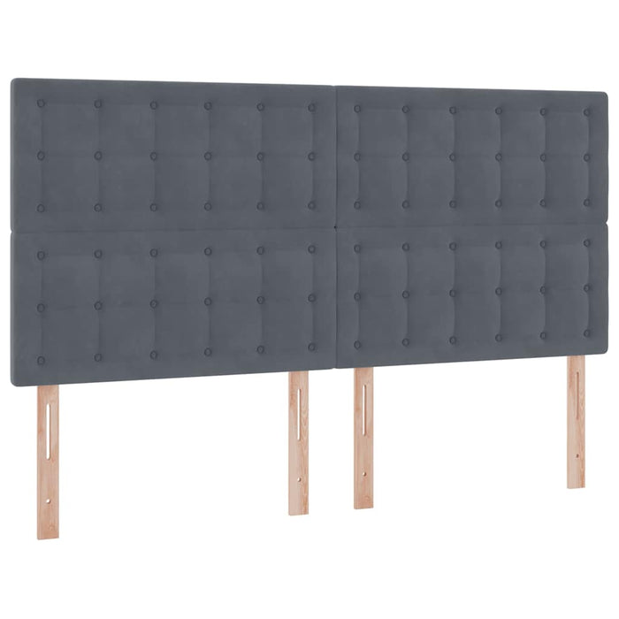 Letto con Contenitore Grigio scuro 200 x 200 cm Velluto 3372276