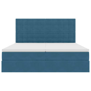 Letto con Contenitore Blu Scuro 200 x 200 cm Velluto 3372279