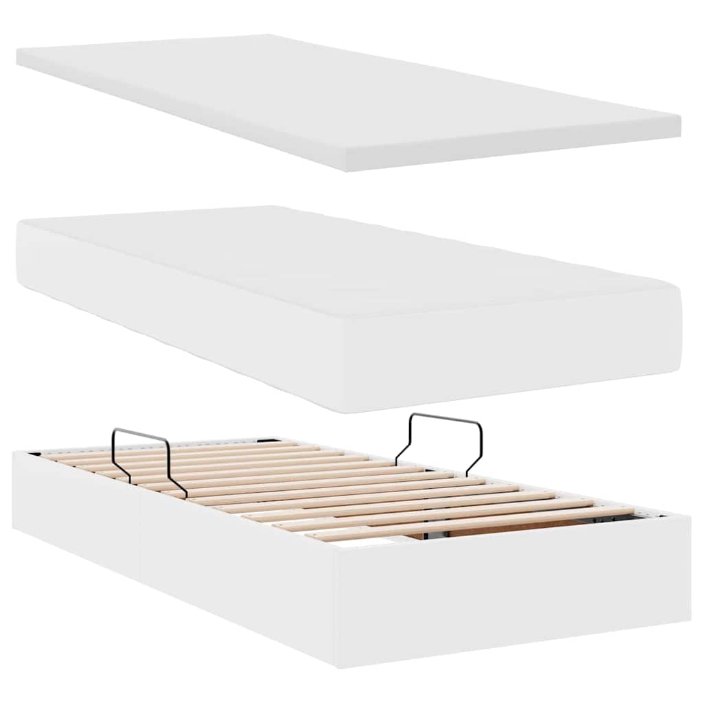 Letto con contenitore e LED con led Bianco Puro 90 x 190 cm 3372282