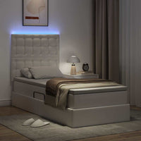 Letto con contenitore e LED con led Bianco Puro 90 x 200 cm 3372286