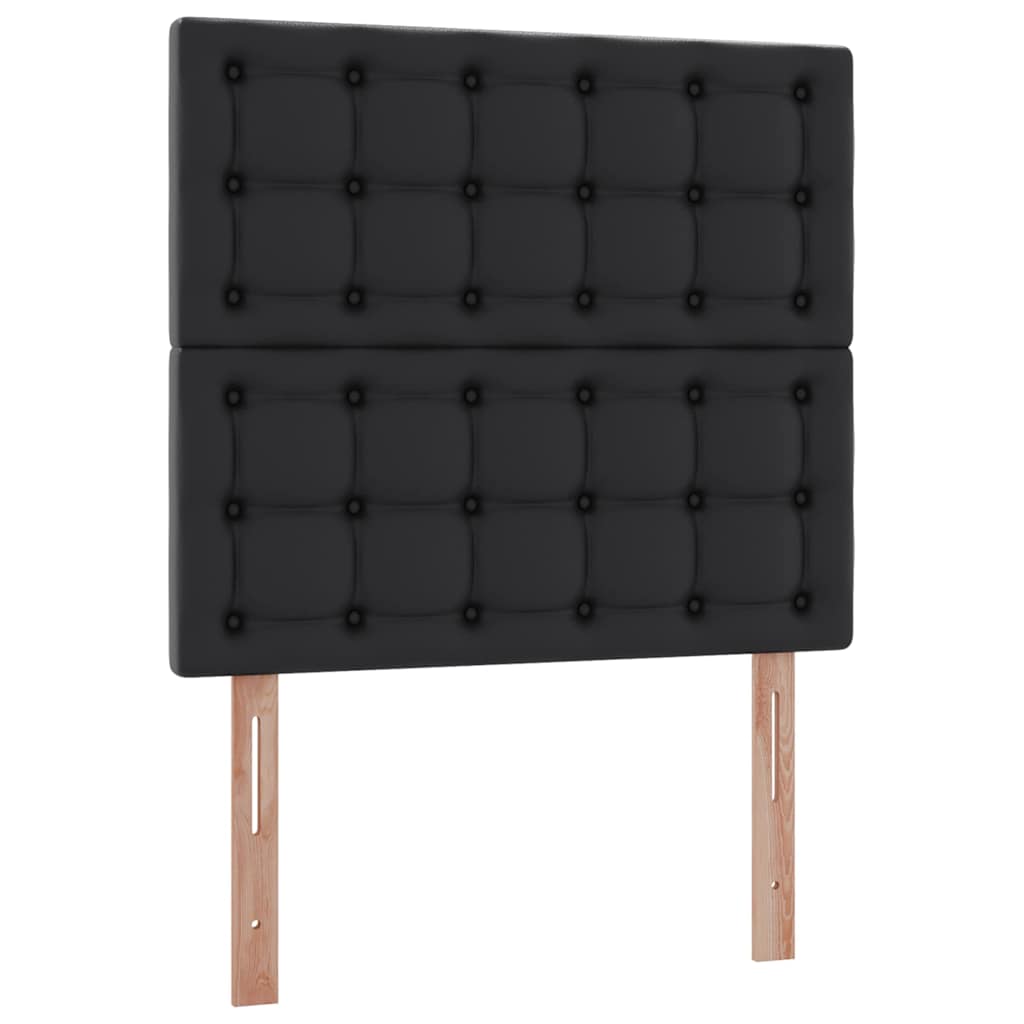 Letto con contenitore e LED Nero 100 x 200 cm Pelle Sintetica 3372289