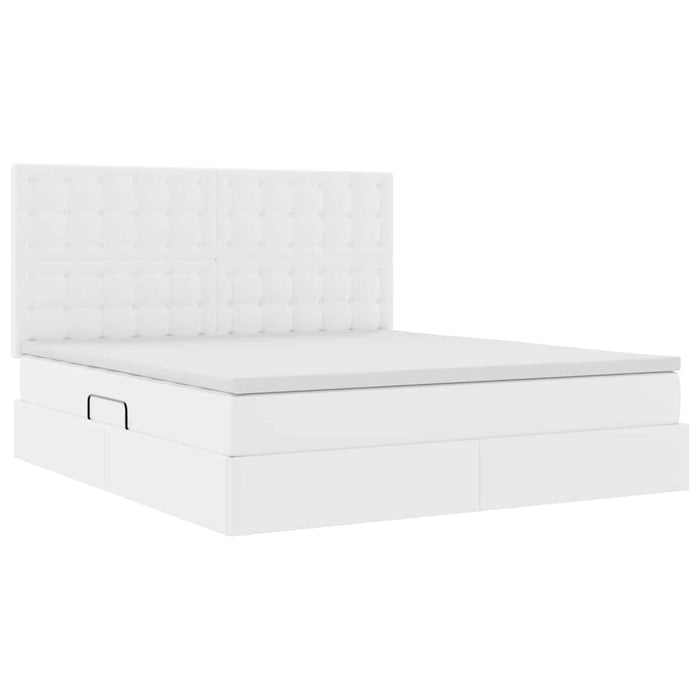 Letto con contenitore e LED Bianco Puro 160 x 200 cm 3372310
