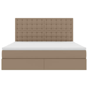 Letto con contenitore e LED con led Cappuccino 160 x 200 cm 3372312