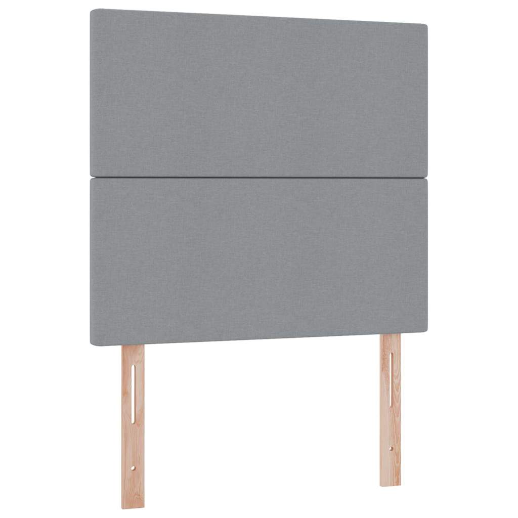 Letto con contenitore e LED con led Grigio chiaro 90 x 190 cm 3372321