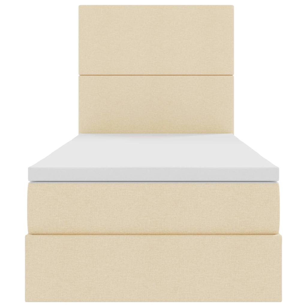 Letto con contenitore e LED Crema 90 x 190 cm Poliestere 3372325