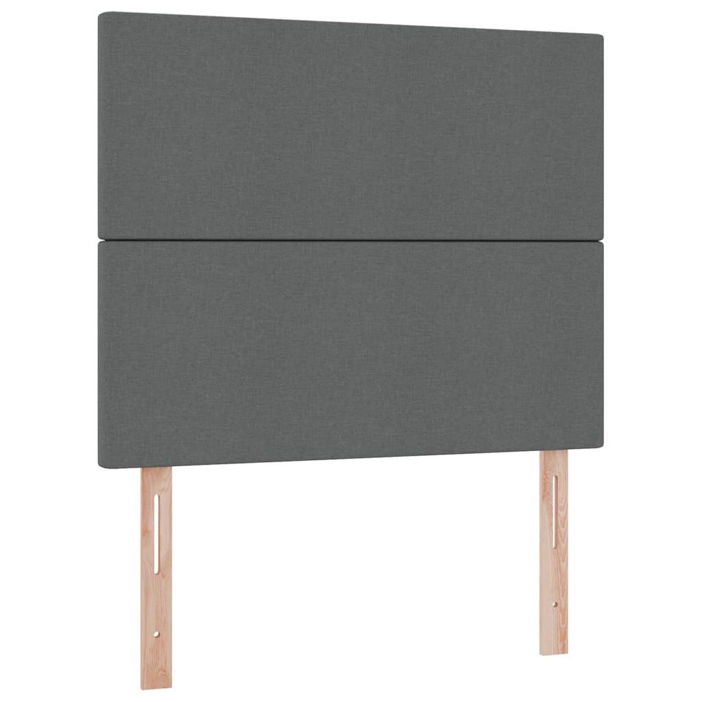 Letto con contenitore e LED Grigio scuro 120 x 190 cm 3372340
