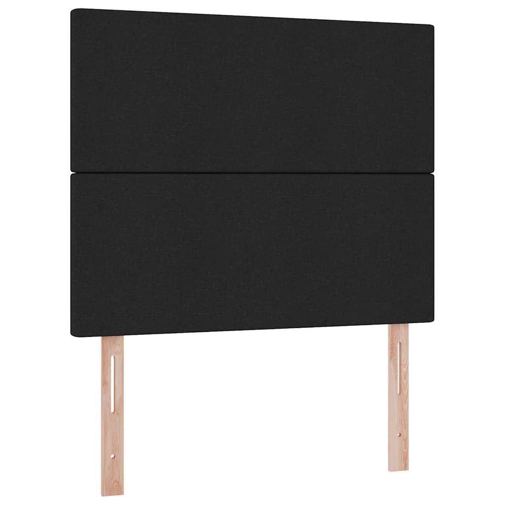 Letto con contenitore e LED Nero 120 x 190 cm Poliestere 3372341