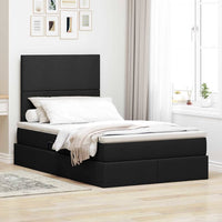 Letto con contenitore e LED Nero 120 x 200 cm Poliestere 3372347