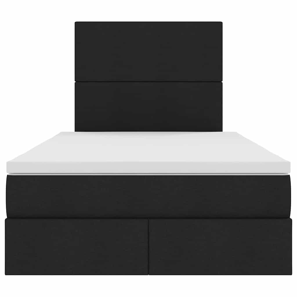 Letto con contenitore e LED Nero 120 x 200 cm Poliestere 3372347