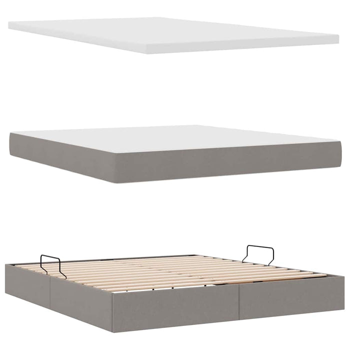 Letto con contenitore e LED Talpa 160 x 200 cm Poliestere 3372366