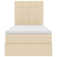 Letto con contenitore e LED Crema 90 x 190 cm Poliestere 3372388