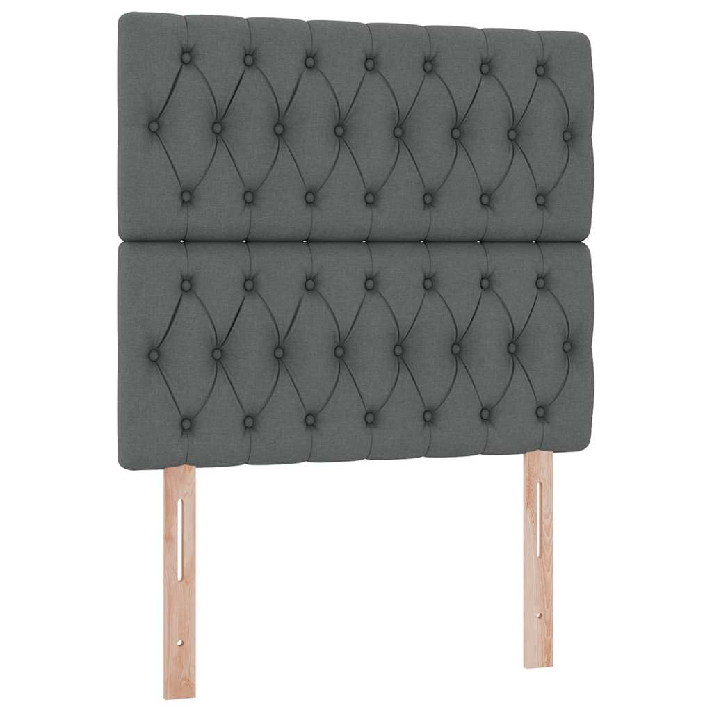 Letto con contenitore e LED con led Grigio scuro 100 x 200 cm 3372460