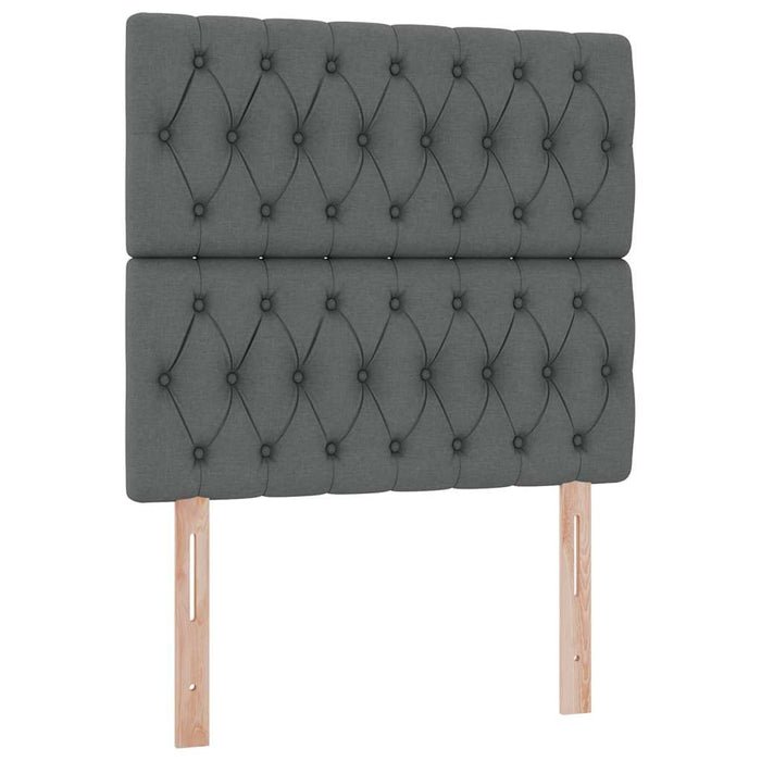 Letto con contenitore e LED con led Grigio scuro 100 x 200 cm 3372460