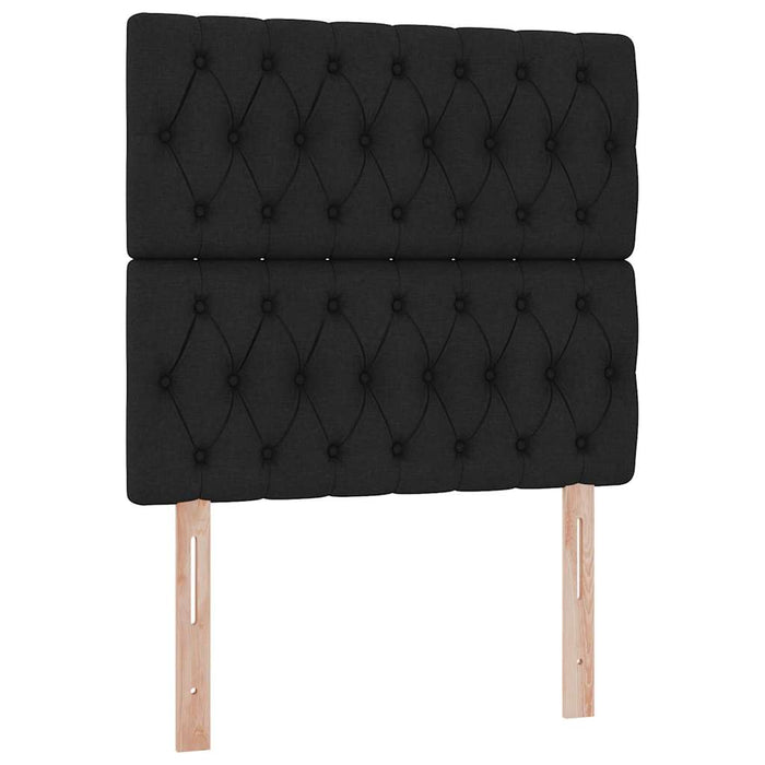 Letto con contenitore e LED Nero 100 x 200 cm Poliestere 3372461